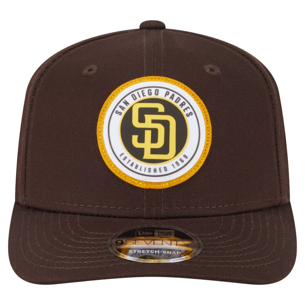 San Diego Padres New Era Circle Patch 9SEVENTY Stretch-Snap Hat - MLB Hats