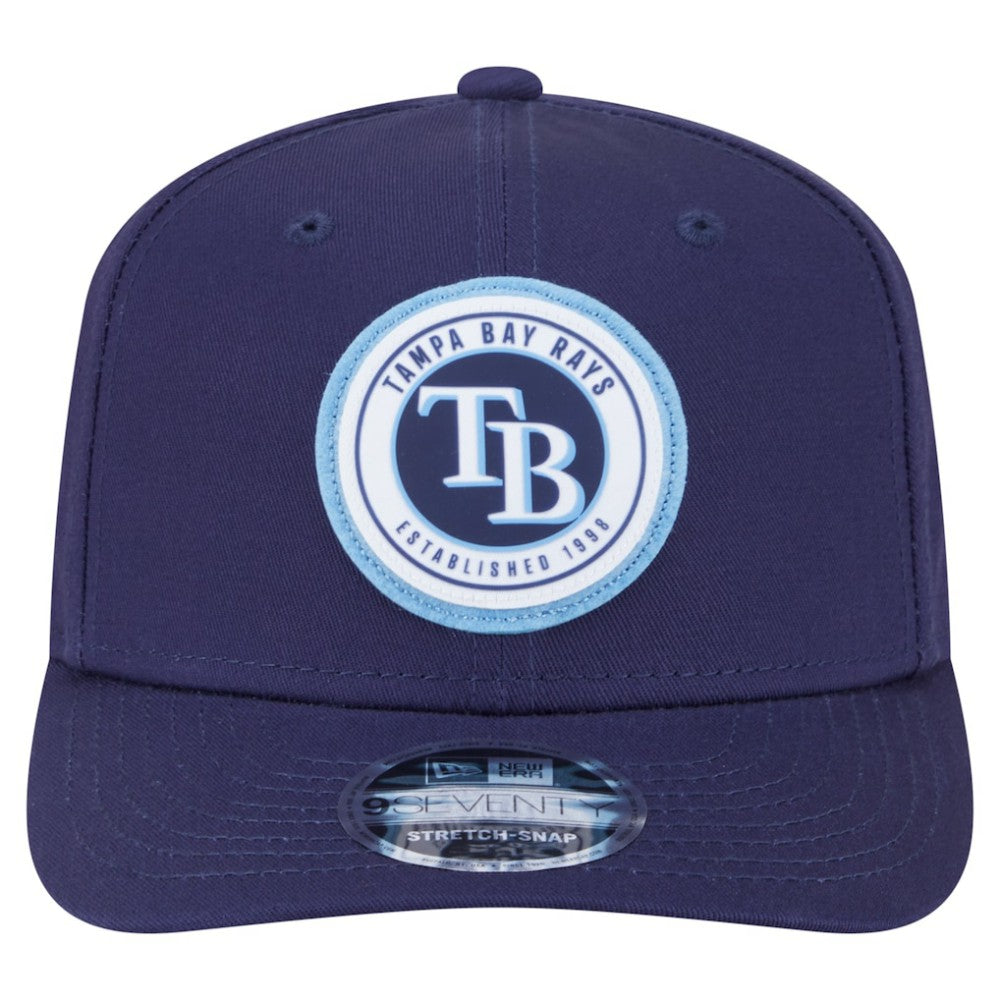 Tampa Bay Rays New Era Circle Patch 9SEVENTY Stretch-Snap Hat - MLB Hats