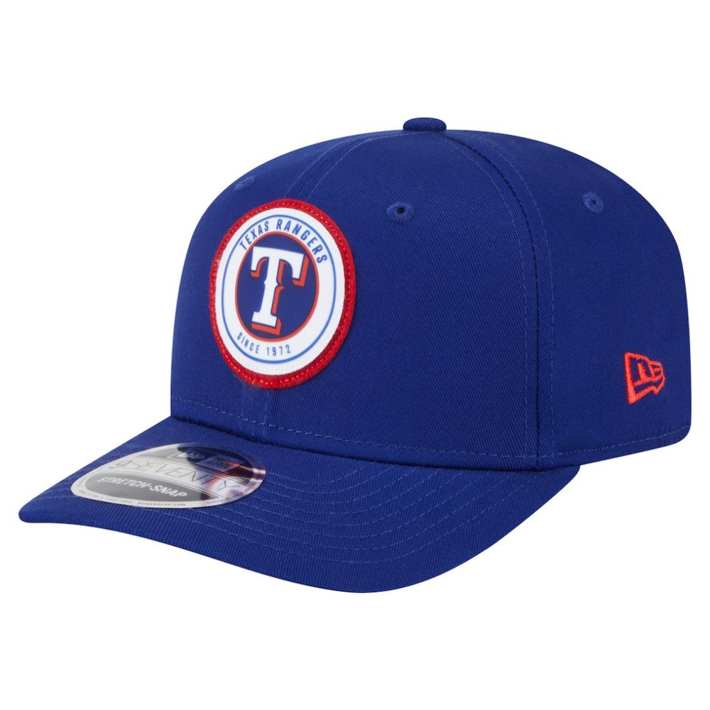 Texas Rangers New Era Circle Patch 9SEVENTY Stretch-Snap Hat - MLB Hats