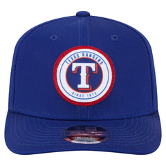 Texas Rangers New Era Circle Patch 9SEVENTY Stretch-Snap Hat - MLB Hats