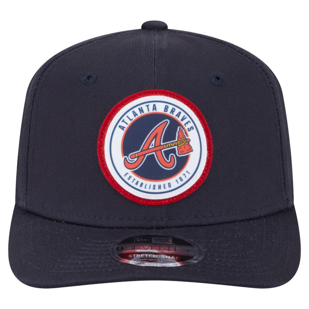 Atlanta Braves New Era Circle Patch 9SEVENTY Stretch-Snap Hat - MLB Hats