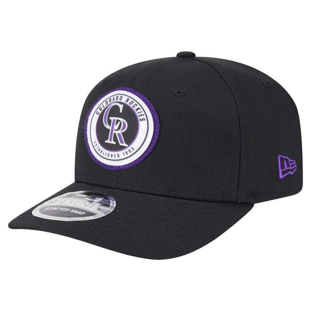 Colorado Rockies New Era Circle Patch 9SEVENTY Stretch-Snap Hat - MLB Hats