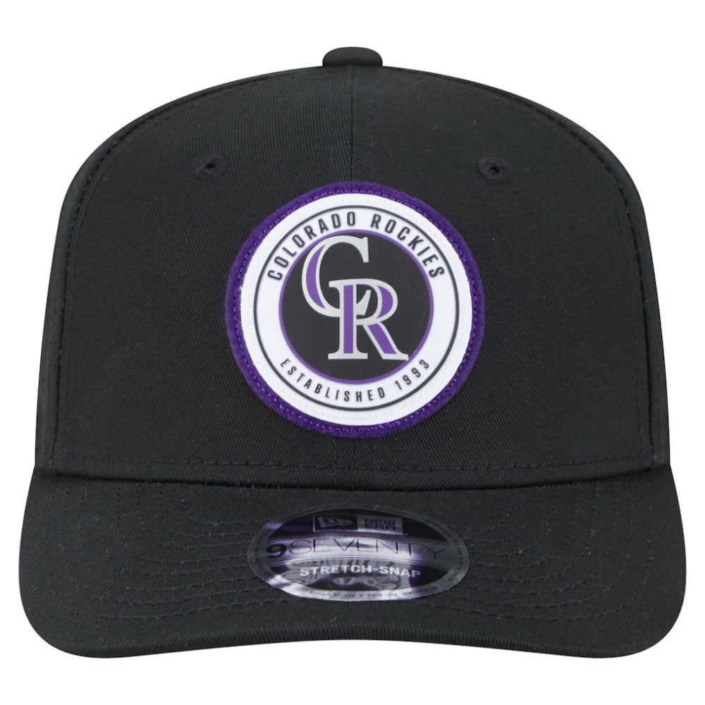 Colorado Rockies New Era Circle Patch 9SEVENTY Stretch-Snap Hat - MLB Hats