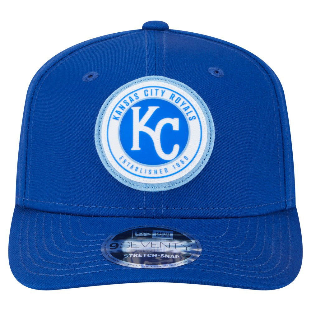 Kansas City Royals New Era Circle Patch 9SEVENTY Stretch-Snap Hat - MLB Hats