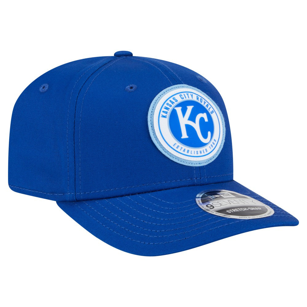 Kansas City Royals New Era Circle Patch 9SEVENTY Stretch-Snap Hat - MLB Hats