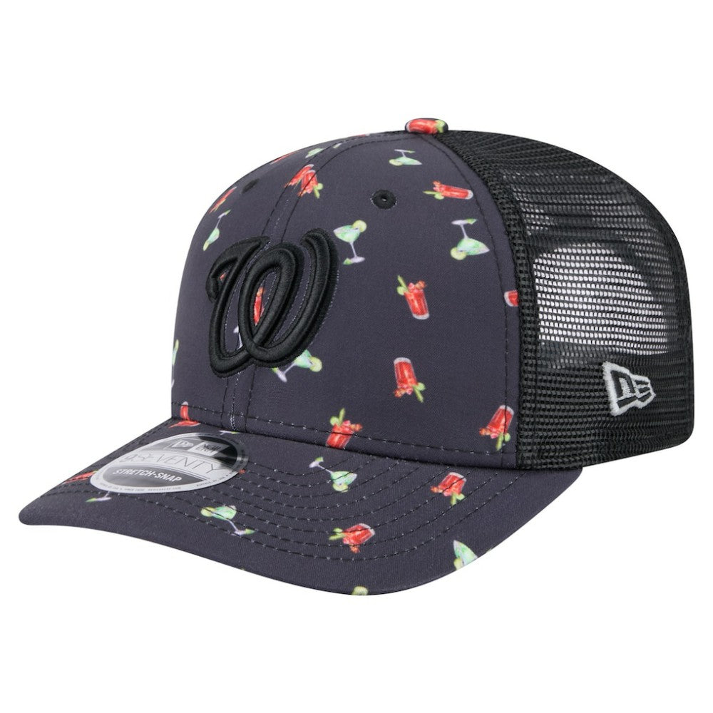 Washington Nationals New Era Adventure Drinks Pattern 9SEVENTY Stretch-Snap Hat - MLB Hats