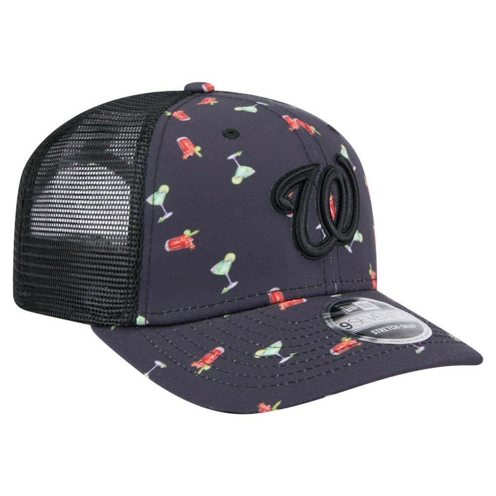 Washington Nationals New Era Adventure Drinks Pattern 9SEVENTY Stretch-Snap Hat - MLB Hats