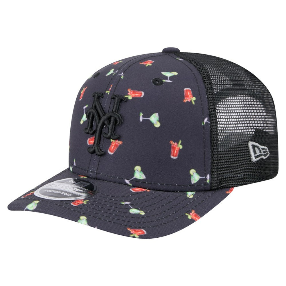 New York Mets New Era Adventure Drinks Pattern 9SEVENTY Stretch-Snap Hat - MLB Hats