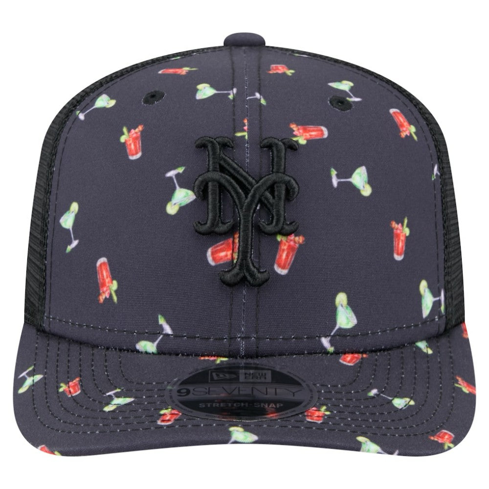 New York Mets New Era Adventure Drinks Pattern 9SEVENTY Stretch-Snap Hat - MLB Hats