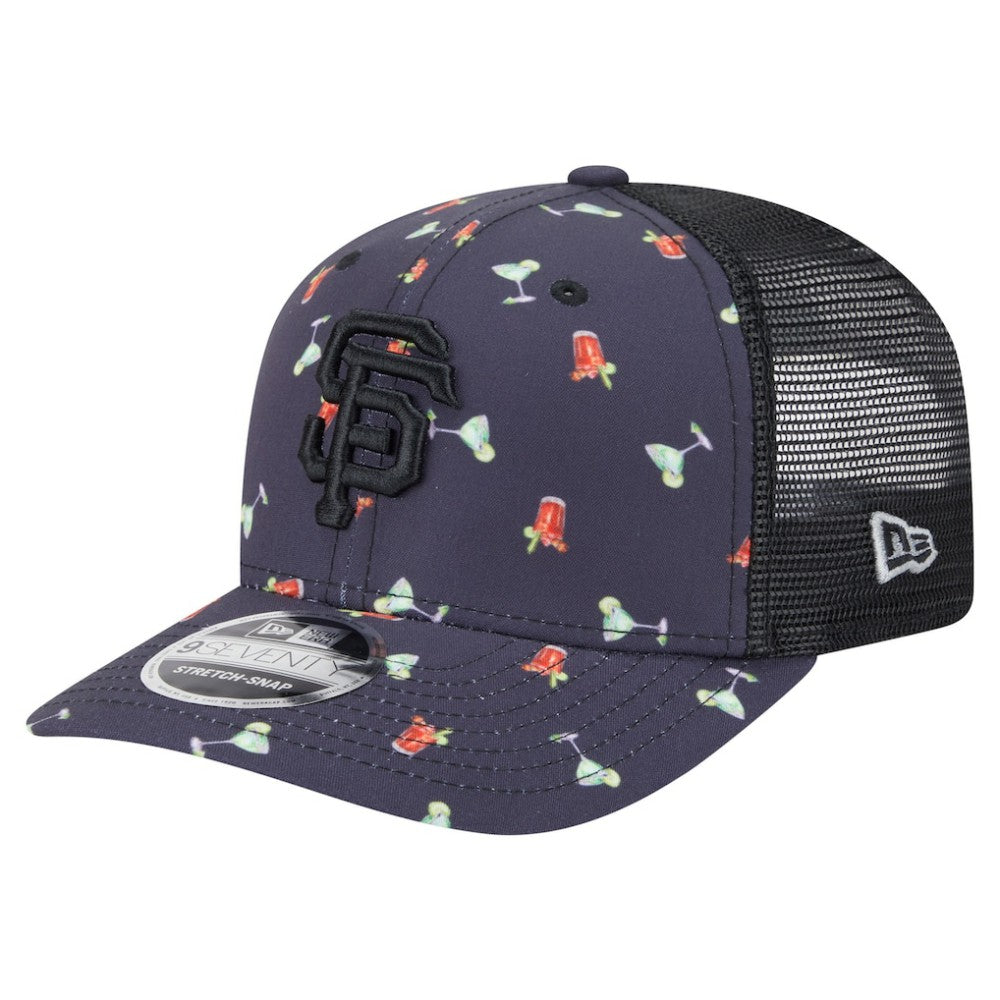 San Francisco Giants New Era Adventure Drinks Pattern 9SEVENTY Stretch-Snap Hat - MLB Hats
