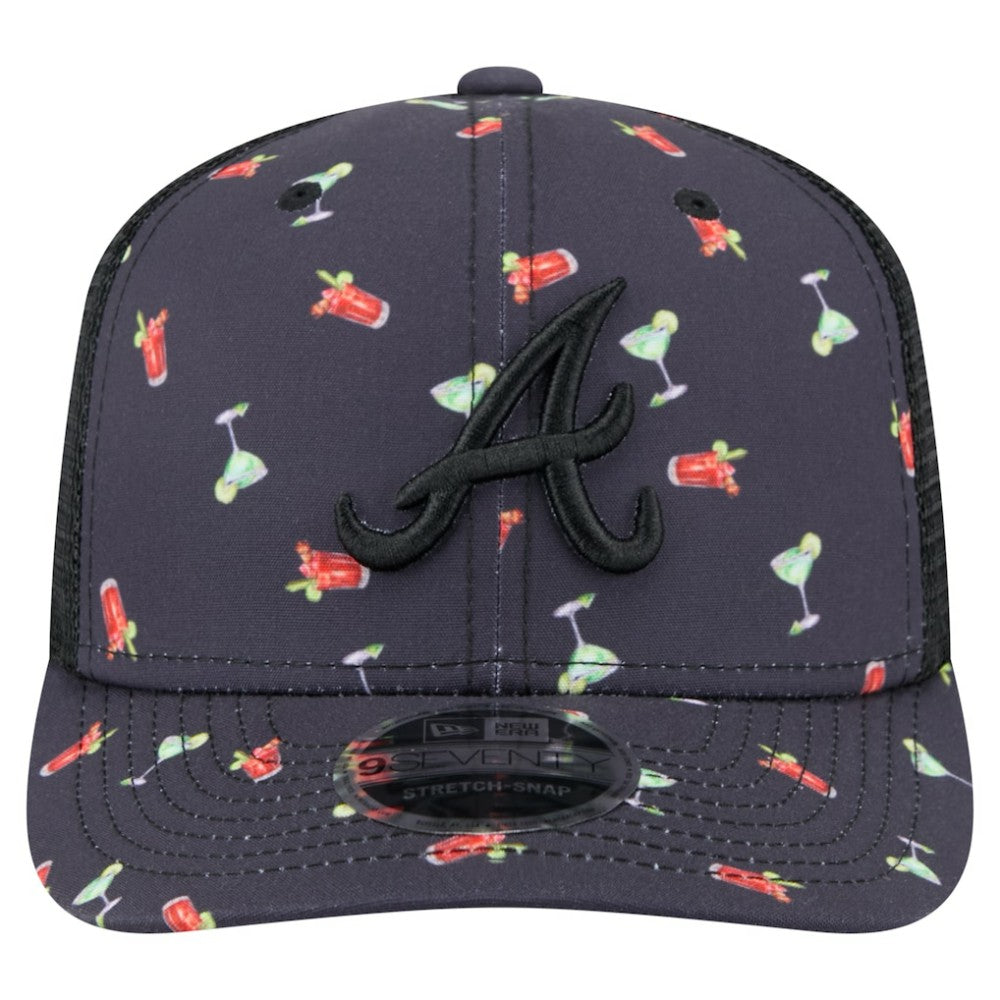 Atlanta Braves New Era Adventure Drinks Pattern 9SEVENTY Stretch-Snap Hat - MLB Hats