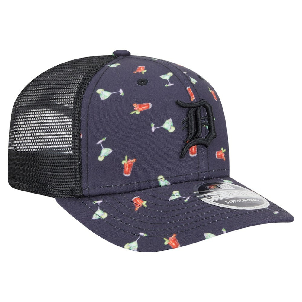 Detroit Tigers New Era Adventure Drinks Pattern 9SEVENTY Stretch-Snap Hat - MLB Hats