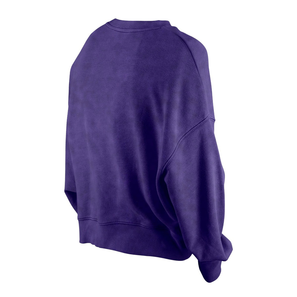 Purple Phoenix Suns Women's Throwback Vintage Enzyme Wash Oversized Boxy Pullover Sweatshirt | NBA