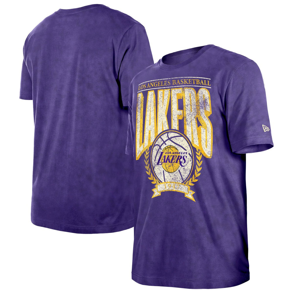 Purple Los Angeles Lakers Throwback Vintage Boxy Mineral Wash T-Shirt | NBA