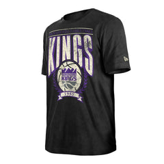Black Sacramento Kings Throwback Vintage Boxy Mineral Wash T-Shirt | NBA