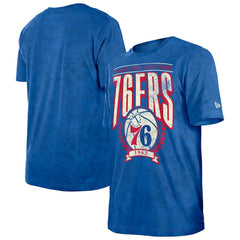 Royal Philadelphia 76ers Throwback Vintage Boxy Mineral Wash T-Shirt | NBA