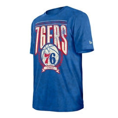 Royal Philadelphia 76ers Throwback Vintage Boxy Mineral Wash T-Shirt | NBA