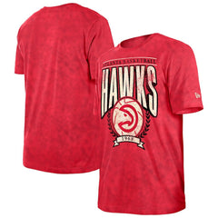 Red Atlanta Hawks Throwback Vintage Boxy Mineral Wash T-Shirt | NBA