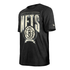 Black Brooklyn Nets Throwback Vintage Boxy Mineral Wash T-Shirt | NBA