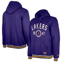 Purple Los Angeles Lakers Throwback Vintage Pullover Hoodie | NBA