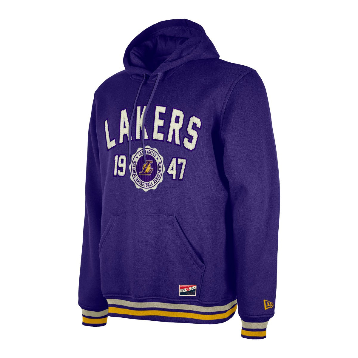 Purple Los Angeles Lakers Throwback Vintage Pullover Hoodie | NBA