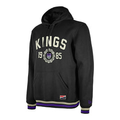 Black Sacramento Kings Throwback Vintage Pullover Hoodie | NBA