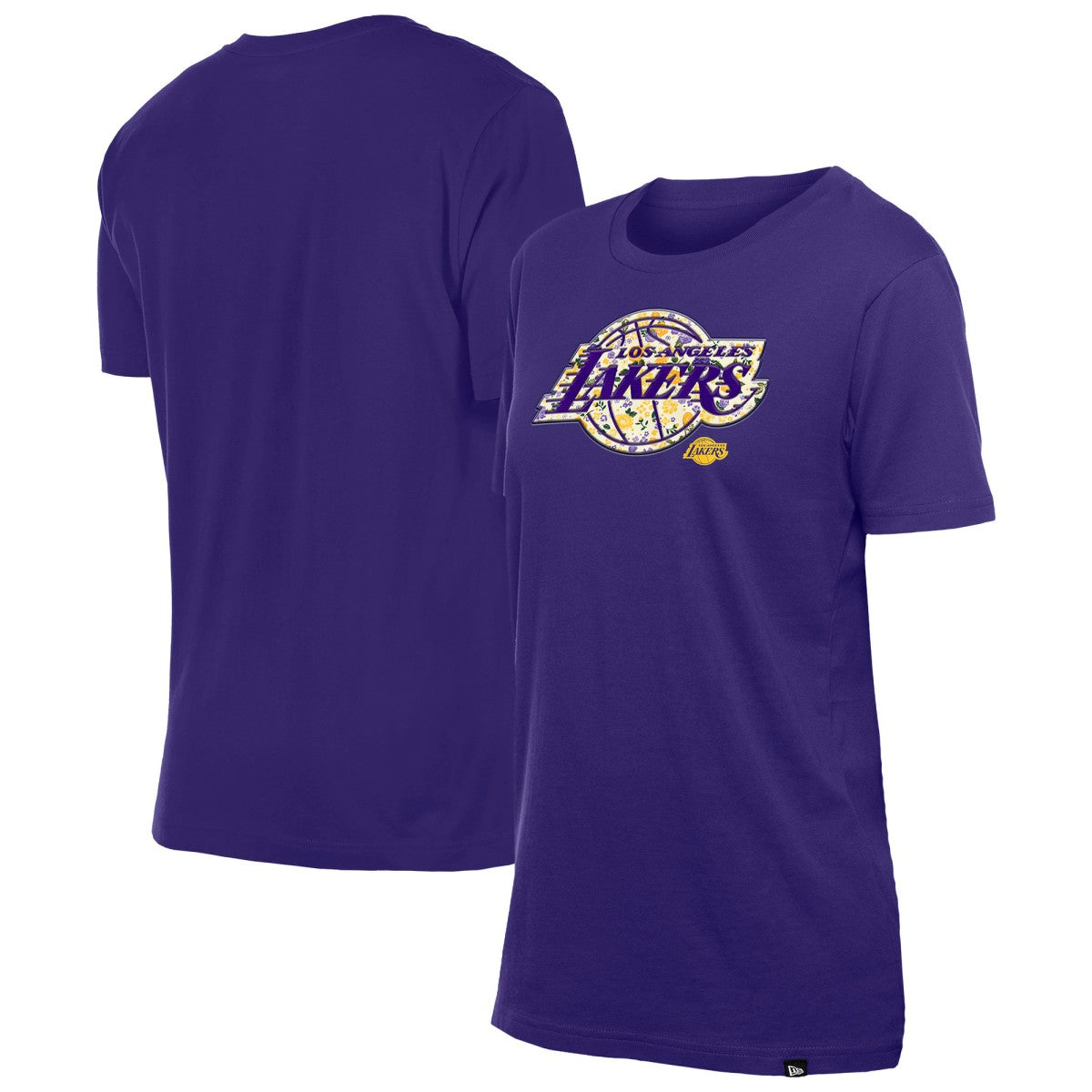 Purple Los Angeles Lakers Women's Glam Game Flower T-Shirt | NBA