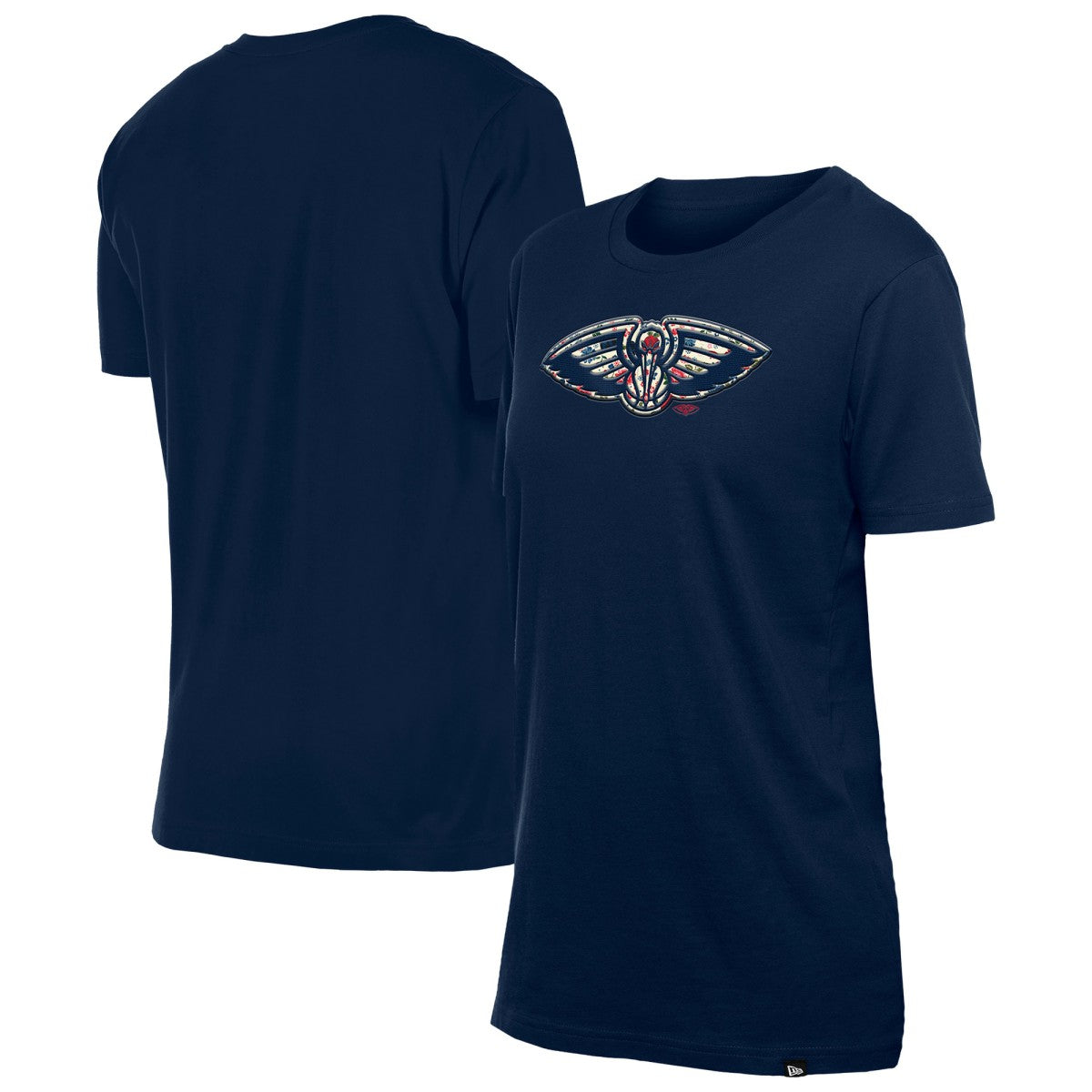 Navy New Orleans Pelicans Women's Glam Game Flower T-Shirt | NBA