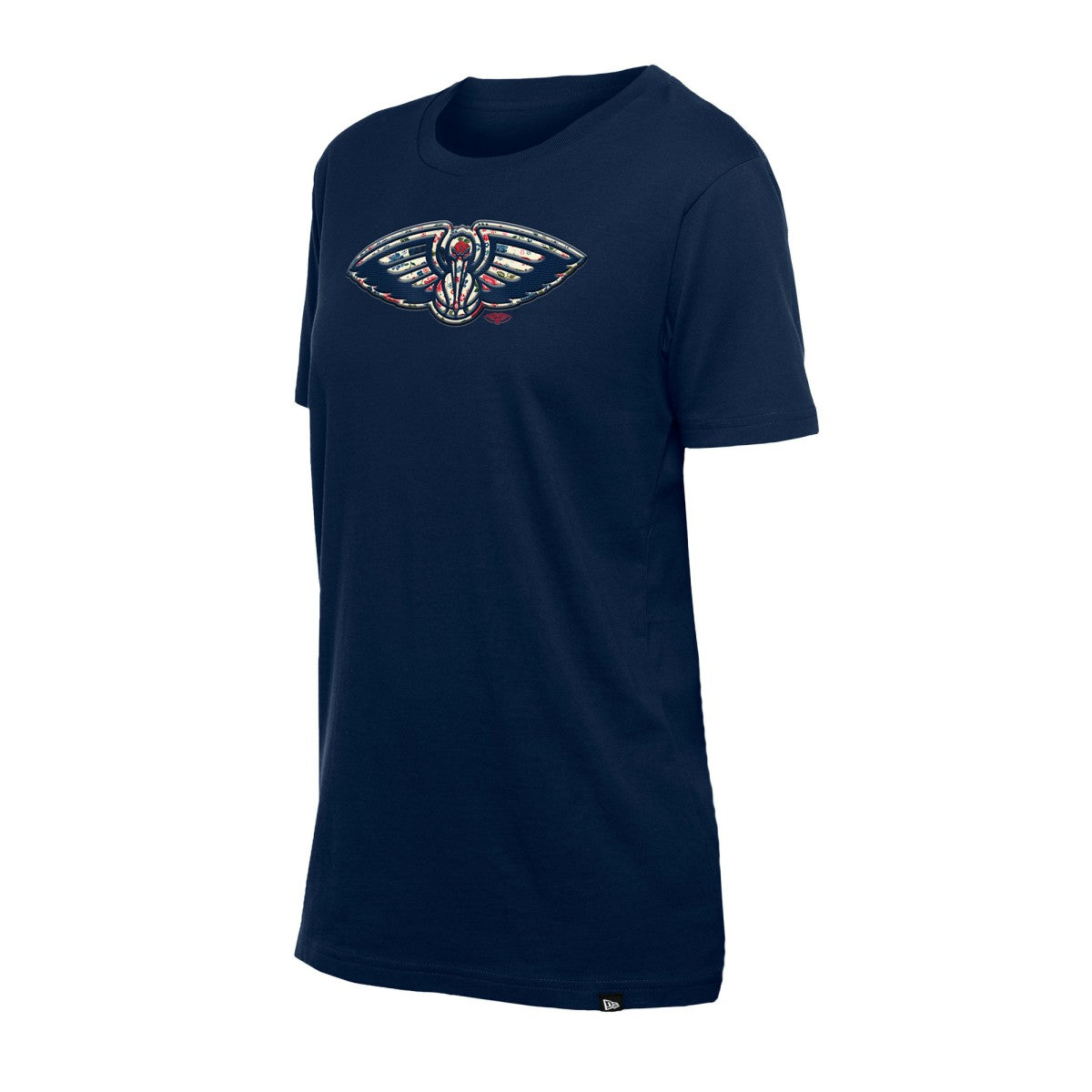 Navy New Orleans Pelicans Women's Glam Game Flower T-Shirt | NBA