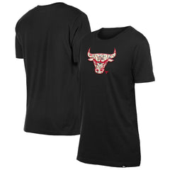 Black Chicago Bulls Women's Glam Game Flower T-Shirt sale | NBA