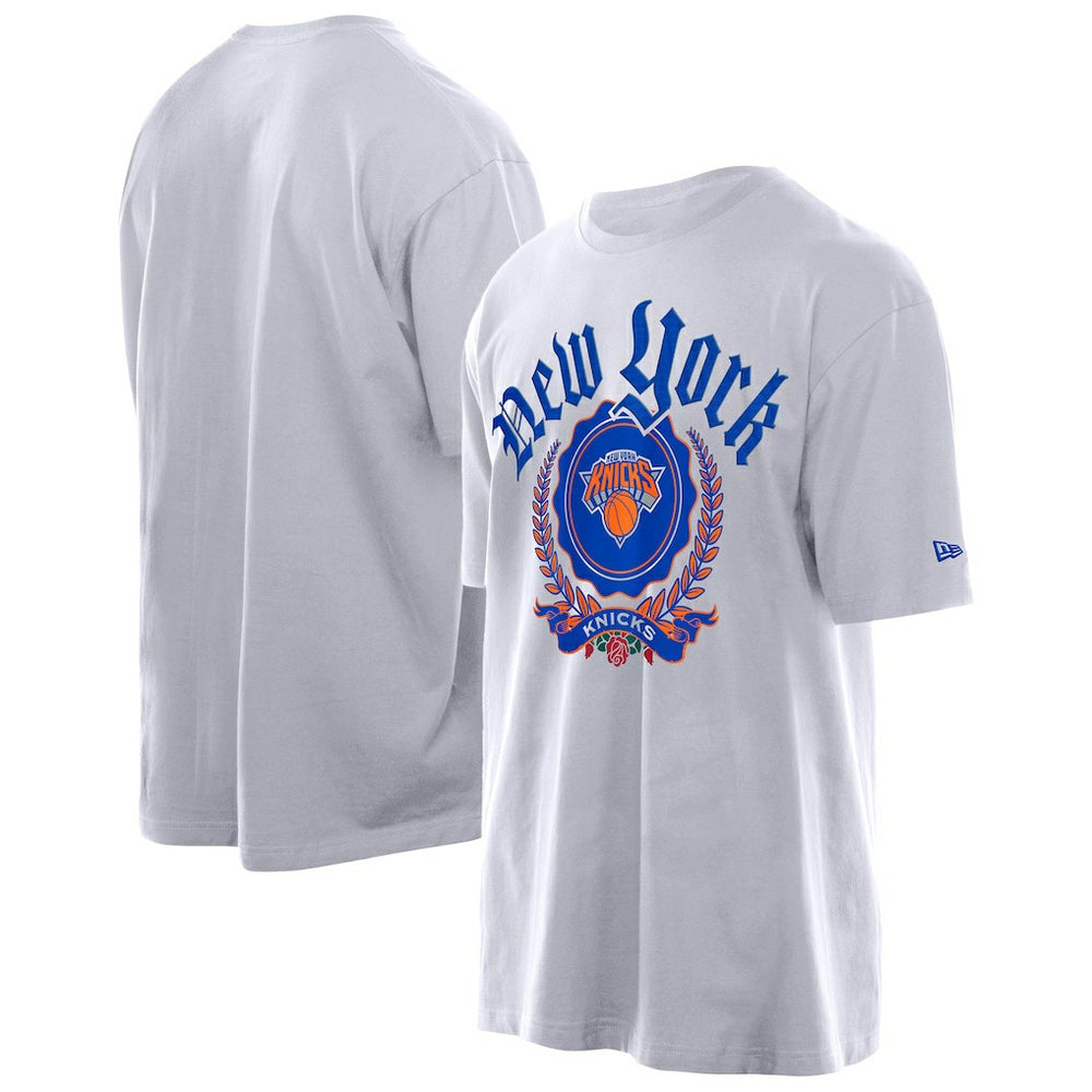 White New York Knicks Throwback Prep Oversized T-Shirt | NBA