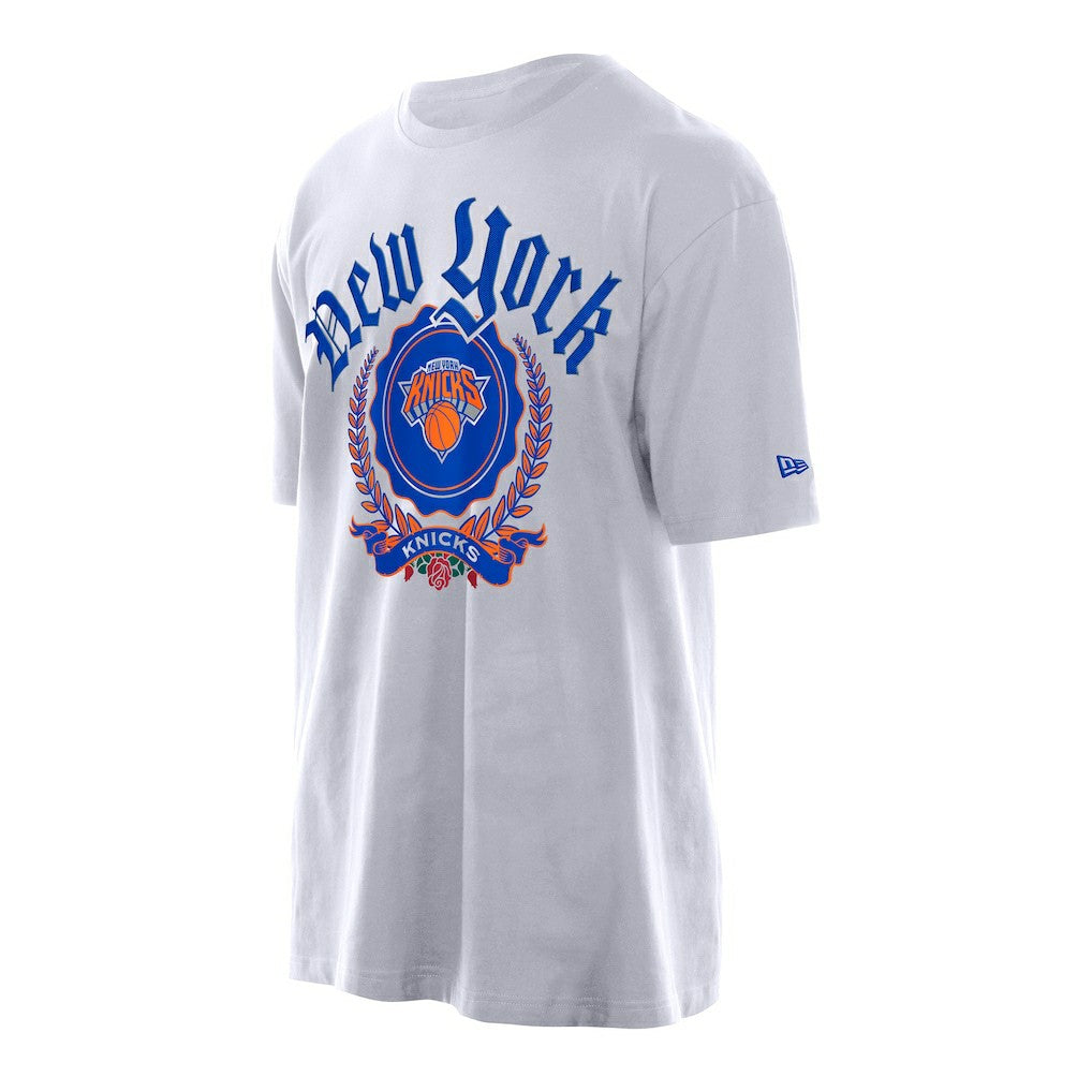 White New York Knicks Throwback Prep Oversized T-Shirt | NBA