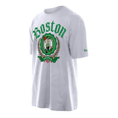 White Boston Celtics Throwback Prep Oversized T-Shirt | NBA