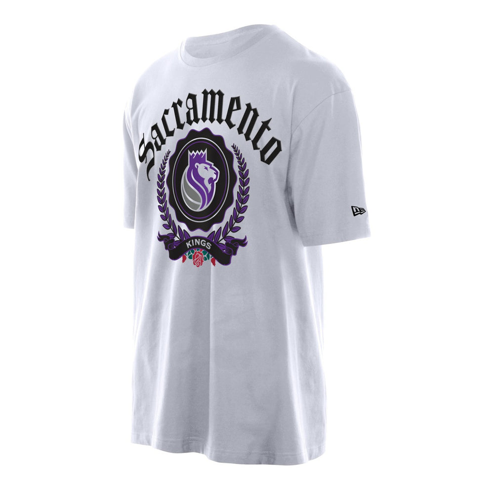 White Sacramento Kings Throwback Prep Oversized T-Shirt | NBA