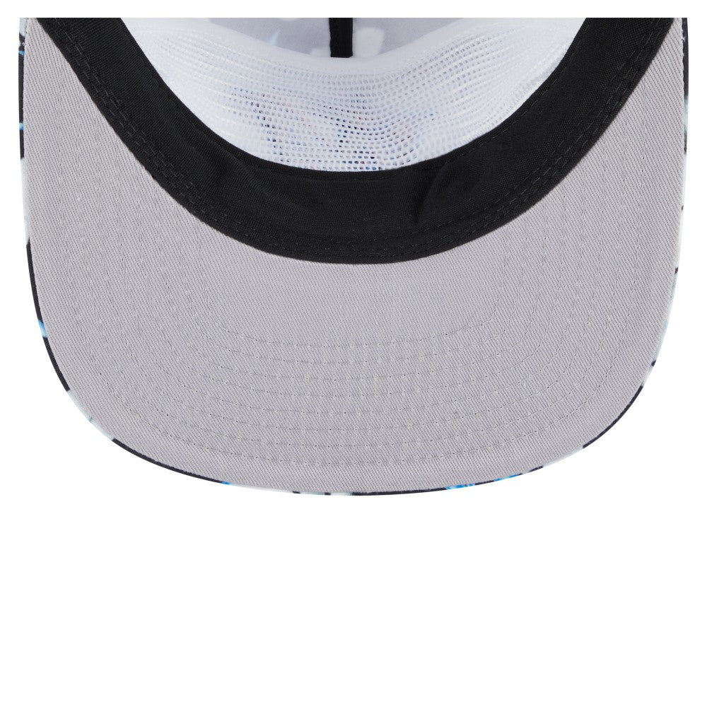 Miami Marlins New Era Adventure Pattern Golfer Trucker Snapback Hat - MLB Hats
