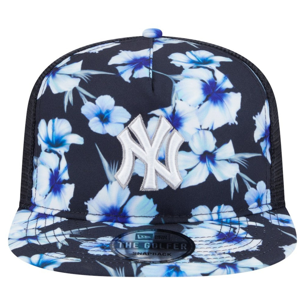 New York Yankees New Era Adventure Pattern Golfer Trucker Snapback Hat - MLB Hats