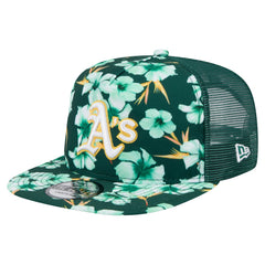 Athletics New Era Adventure Pattern Golfer Trucker Snapback Hat - MLB Hats