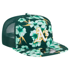 Athletics New Era Adventure Pattern Golfer Trucker Snapback Hat - MLB Hats