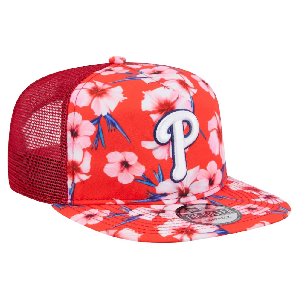 Philadelphia Phillies New Era Adventure Pattern Golfer Trucker Snapback Hat - MLB Hats