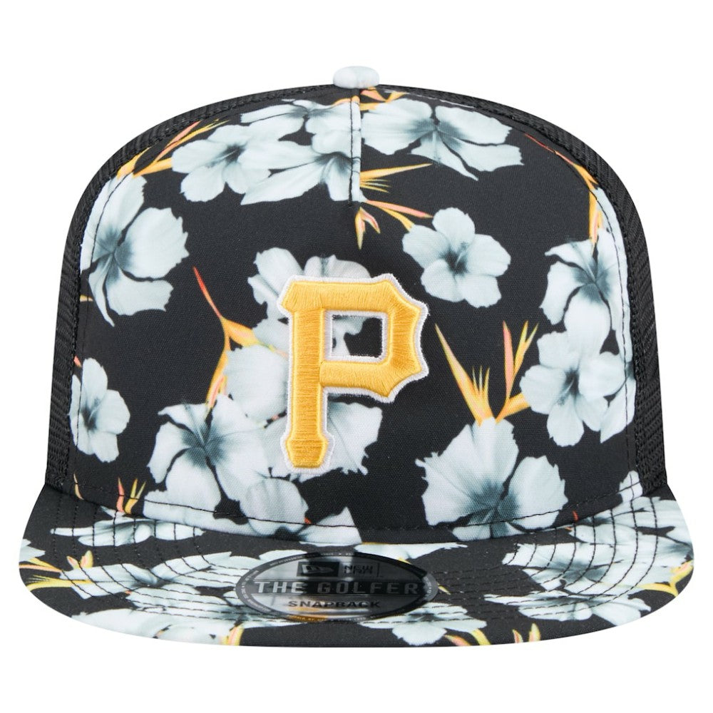 Pittsburgh Pirates New Era Adventure Pattern Golfer Trucker Snapback Hat - MLB Hats