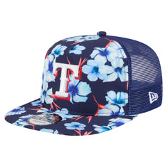 Texas Rangers New Era Adventure Pattern Golfer Trucker Snapback Hat - MLB Hats