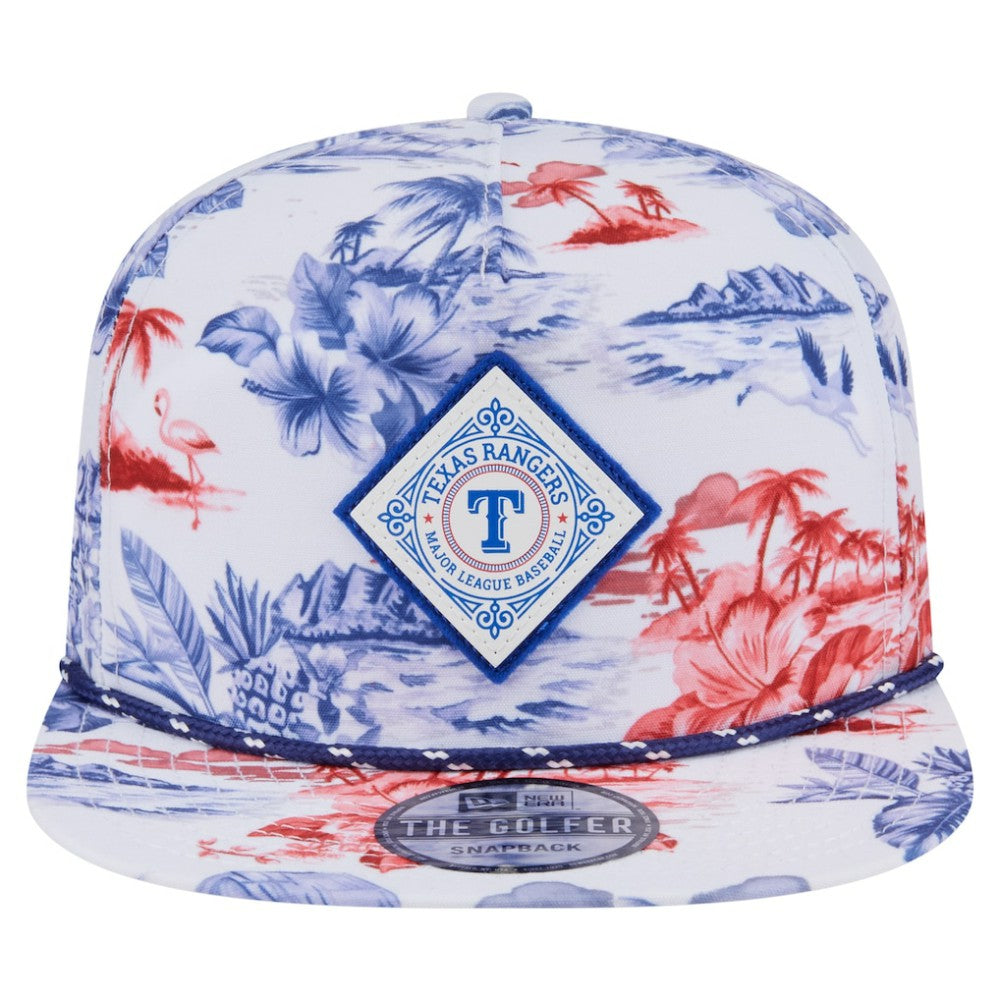 Texas Rangers New Era Printed Island Golfer Snapback Hat - MLB Hats