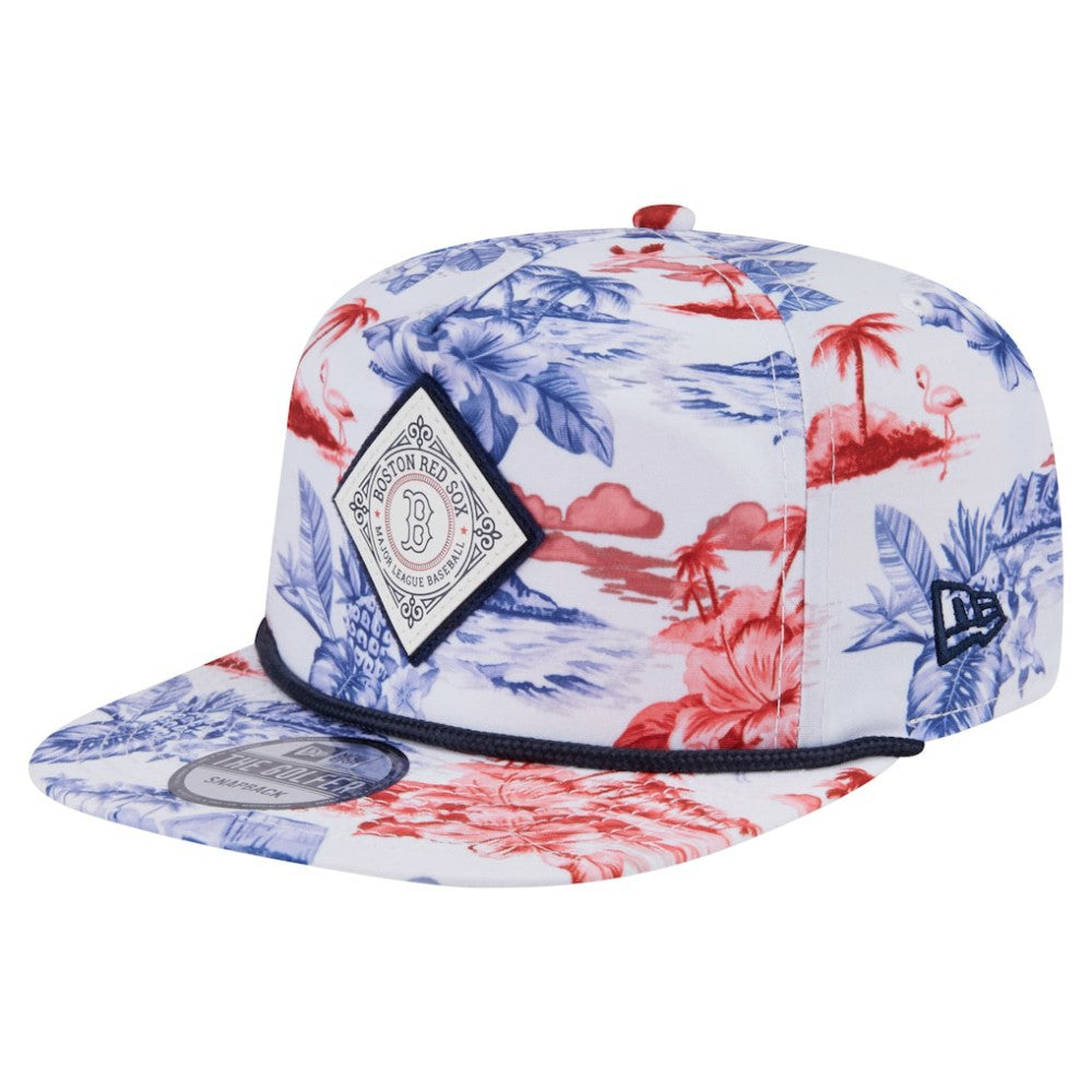 Boston Red Sox New Era Printed Island Golfer Snapback Hat - MLB Hats