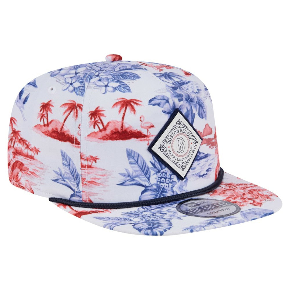 Boston Red Sox New Era Printed Island Golfer Snapback Hat - MLB Hats