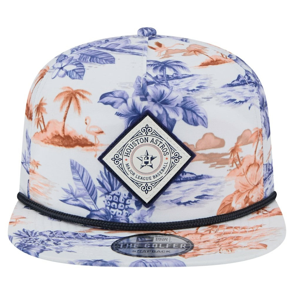 Houston Astros New Era Printed Island Golfer Snapback Hat - MLB Hats