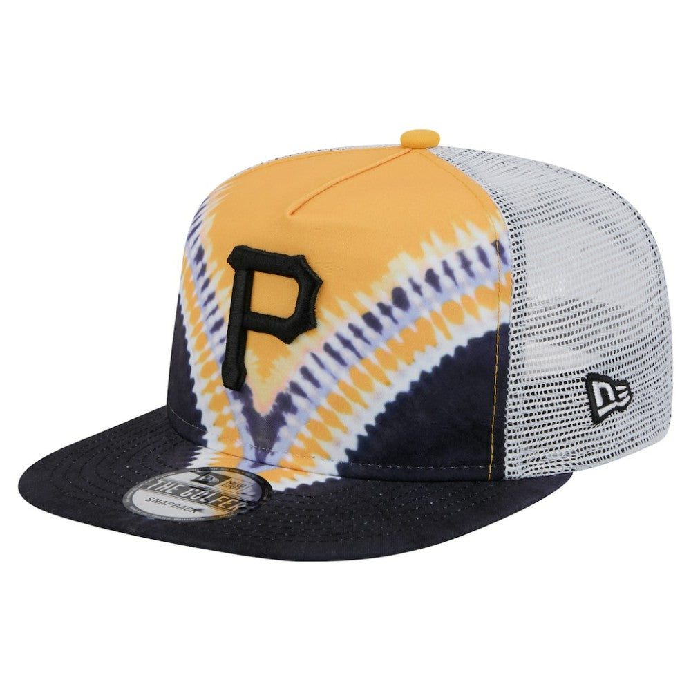 Pittsburgh Pirates New Era Tie-Dye Golfer Trucker Adjustable Hat - MLB Hats