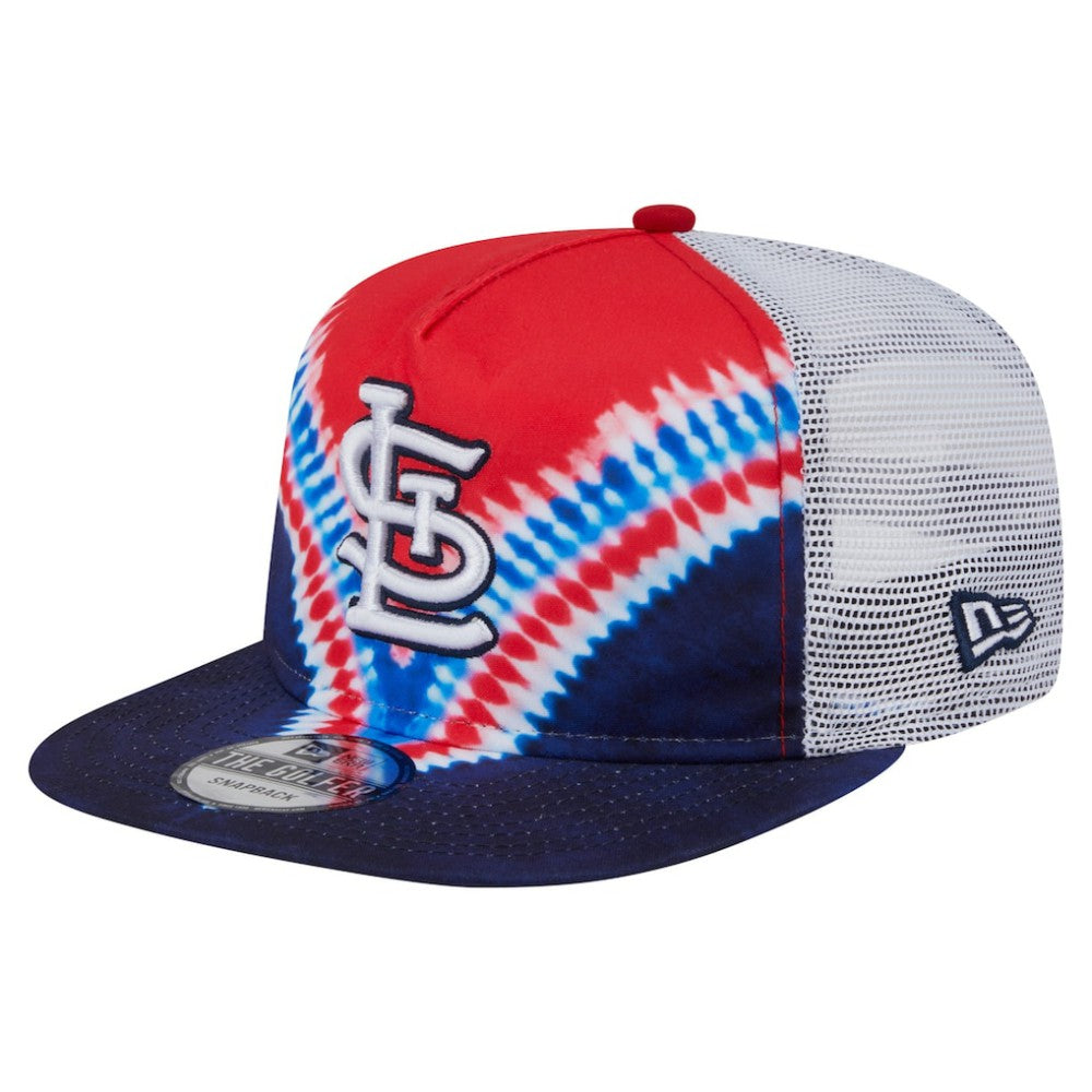 St. Louis Cardinals New Era Tie-Dye Golfer Trucker Adjustable Hat - MLB Hats