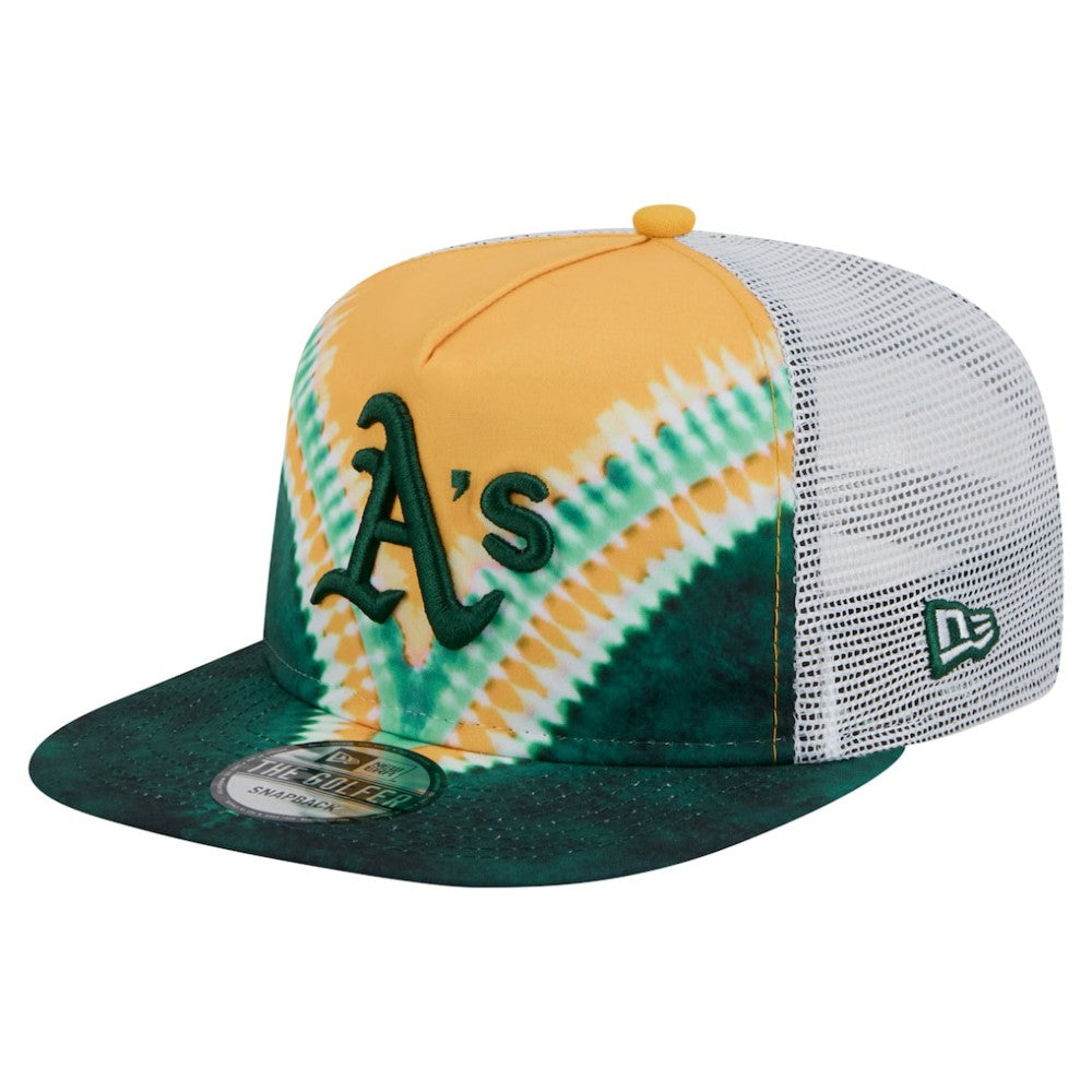 Athletics New Era Tie-Dye Golfer Trucker Adjustable Hat - MLB Hats