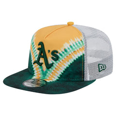 Athletics New Era Tie-Dye Golfer Trucker Adjustable Hat - MLB Hats