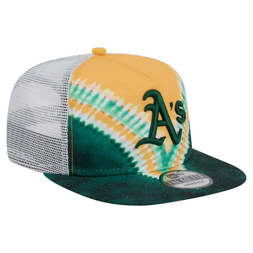 Athletics New Era Tie-Dye Golfer Trucker Adjustable Hat - MLB Hats